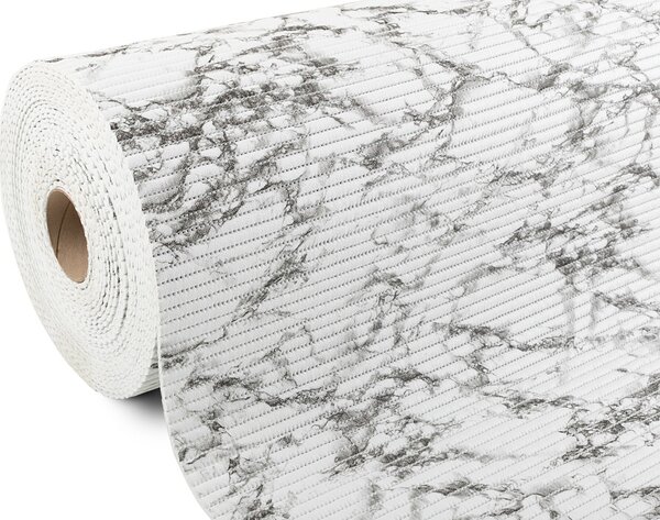 Kúpeľňová penová rohož / predložka PRO-062 Biely mramor - metráž šírka 65 cm