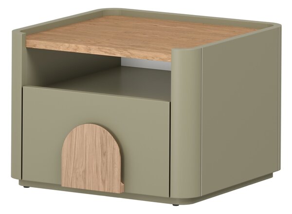 Nočný stolík Amilio 50 cm - eukalyptus / dub baltic dune / dub prírodný