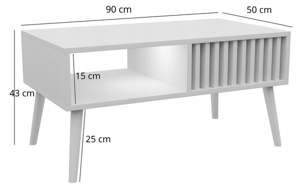 Konferenčný stolík Lameo 90x50 - čierna