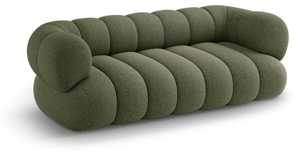 MUZZA Trojmiestna pohovka KOEGO 210 cm chenille zelená