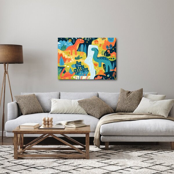 Obraz - Veselí dinosaury (70x50 cm)