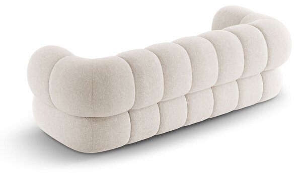 MUZZA Trojmiestna pohovka KOEGO 210 cm chenille krémová