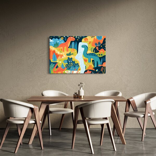 Obraz - Veselí dinosaury (90x60 cm)