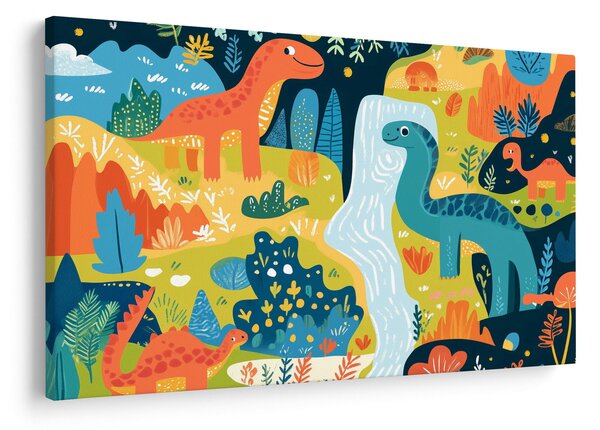 Obraz - Veselí dinosaury (90x60 cm)