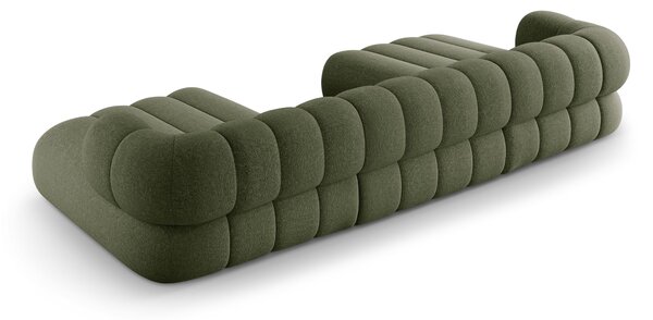 MUZZA Rohová pohovka do tvaru U KOEGO 348 cm chenille zelená