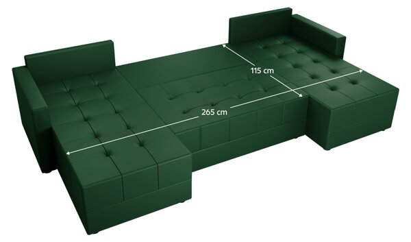 KONDELA Univerzálna sedacia súprava, zelená, DUAN U UNI