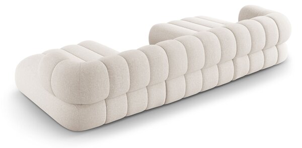 MUZZA Rohová pohovka do tvaru U KOEGO 348 cm chenille krémová