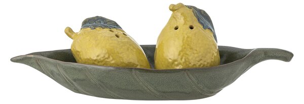 MUZZA Soľnička a korenička LEMONE žltá