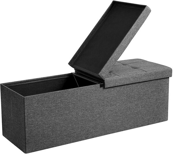 SONGMICS Skladací úložný box 120 l tmavosivý