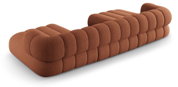 MUZZA Rohová pohovka do tvaru U KOEGO 348 cm chenille terakota