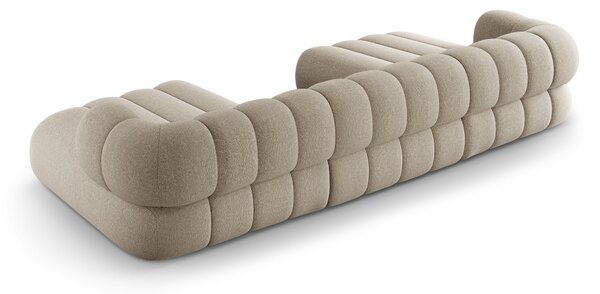 MUZZA Rohová pohovka do tvaru U KOEGO 348 cm chenille béžová
