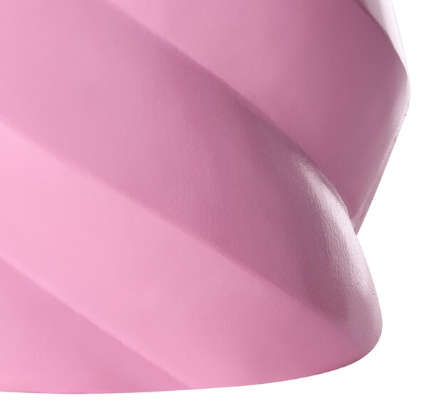 Odkladací stolík ružová MgO sklolaminát nepravidelný tvar lesklý povrch moderný štýl obývacia izba spálňa