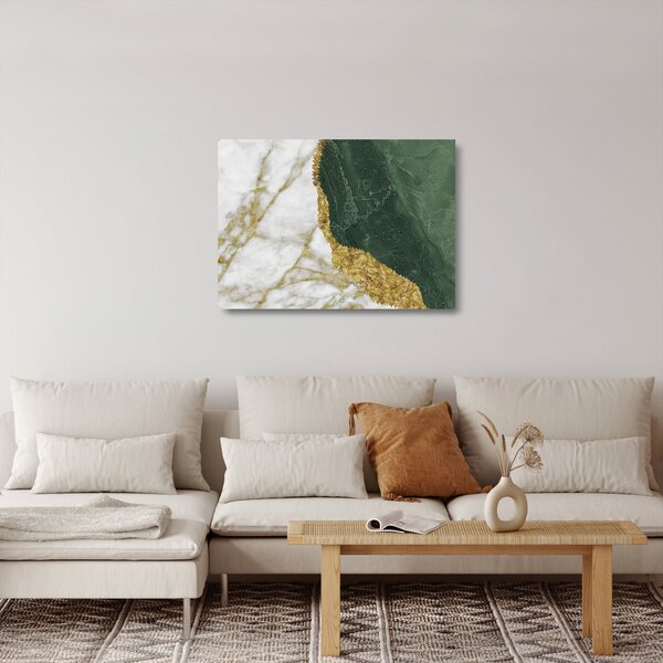 Sklenený obraz - Zelený mramor N⁰3 (70x50 cm)