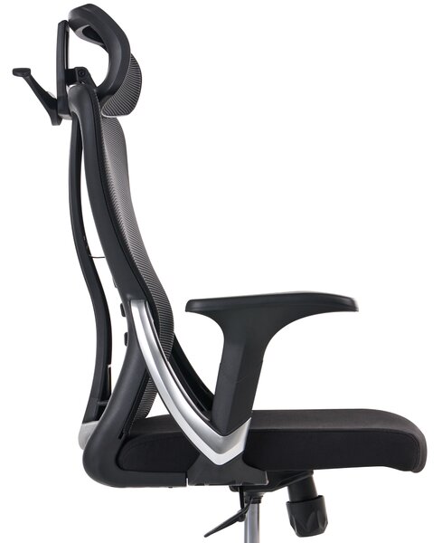Kancelárska stolička čierna sieťovinové naklápacie operadlo nastaviteľná výška podrúčky moderné ergonomické kancelárske kreslo