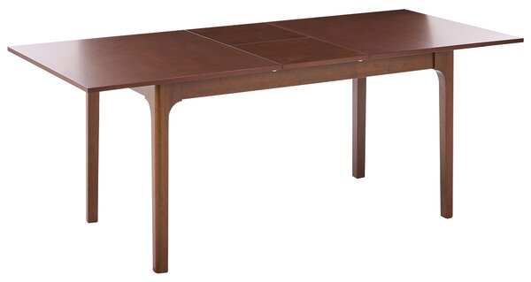 Rozkladací jedálenský stôl tmavý jaseň MDF 160/200 x 90 cm dyhovaná vrchná doska moderný dizajn kuchynský stôl