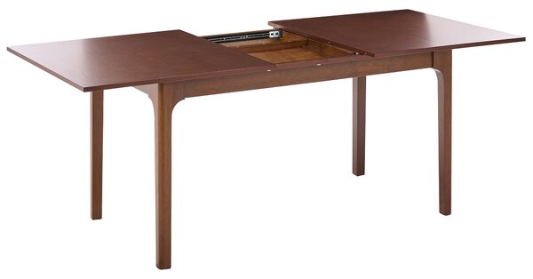 Rozkladací jedálenský stôl tmavý jaseň MDF 160/200 x 90 cm dyhovaná vrchná doska moderný dizajn kuchynský stôl