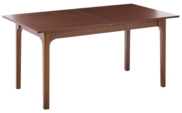Rozkladací jedálenský stôl tmavý jaseň MDF 160/200 x 90 cm dyhovaná vrchná doska moderný dizajn kuchynský stôl