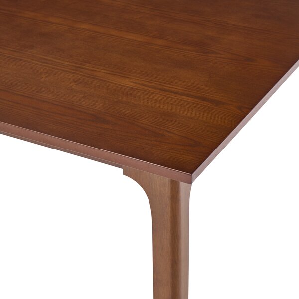 Rozkladací jedálenský stôl tmavý jaseň MDF 160/200 x 90 cm dyhovaná vrchná doska moderný dizajn kuchynský stôl