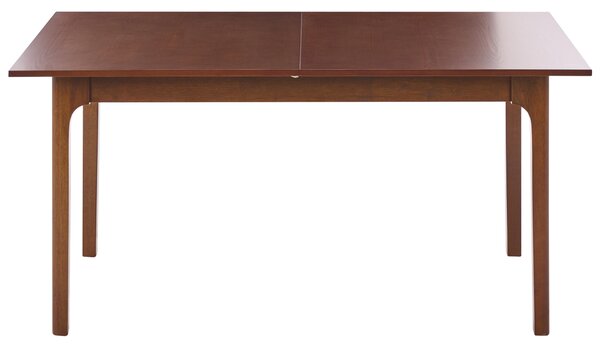 Rozkladací jedálenský stôl tmavý jaseň MDF 160/200 x 90 cm dyhovaná vrchná doska moderný dizajn kuchynský stôl