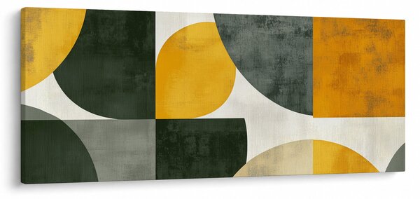 Obraz - Abstrakcia v olivovej farbe (120x50 cm)