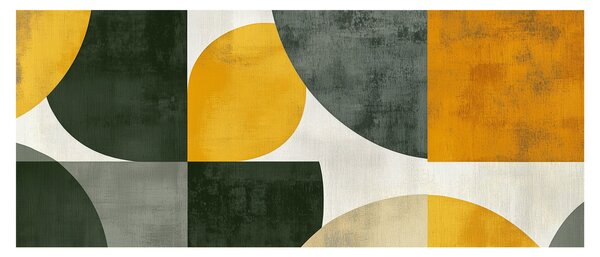 Obraz - Abstrakcia v olivovej farbe (120x50 cm)
