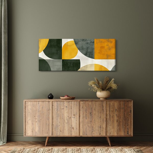 Obraz - Abstrakcia v olivovej farbe (120x50 cm)