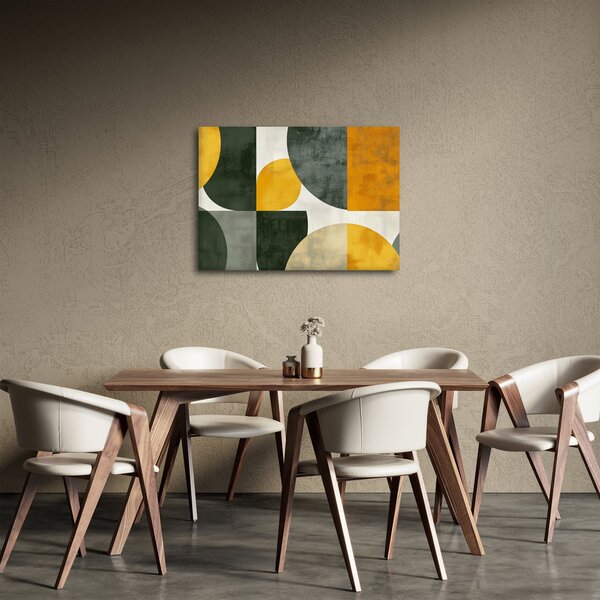 Obraz - Abstrakcia v olivovej farbe (70x50 cm)