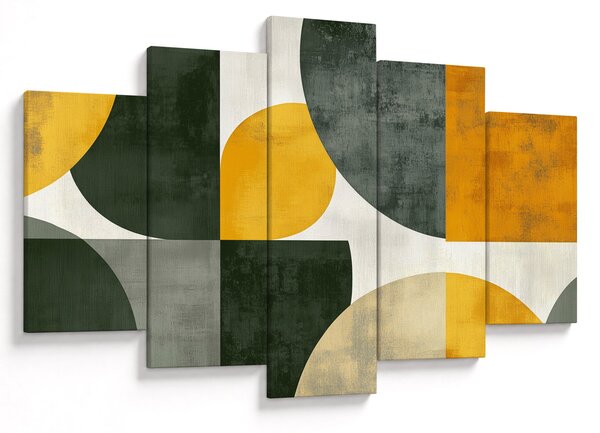 Obraz - Abstrakcia v olivovej farbe (150x105 cm)