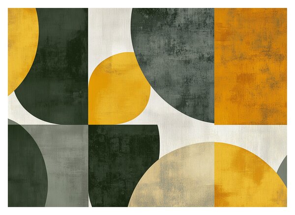 Obraz - Abstrakcia v olivovej farbe (70x50 cm)