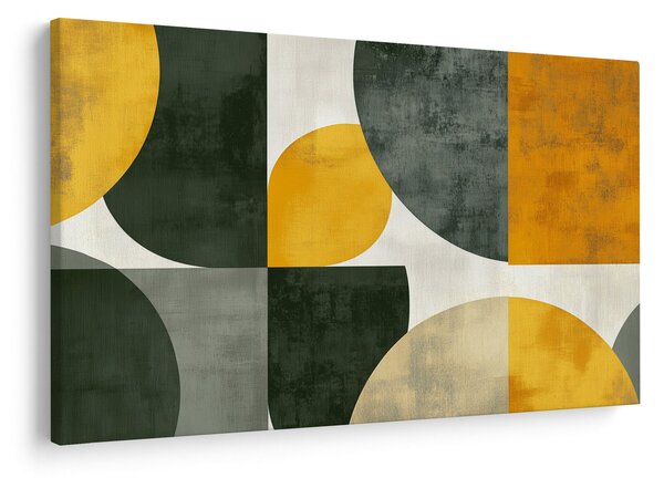 Obraz - Abstrakcia v olivovej farbe (90x60 cm)