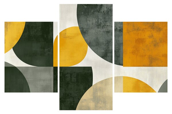 Obraz - Abstrakcia v olivovej farbe (90x60 cm)