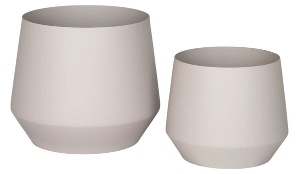 MUZZA Set 2 kvetináčov LEFA ø 20 / ø 25 cm prírodný