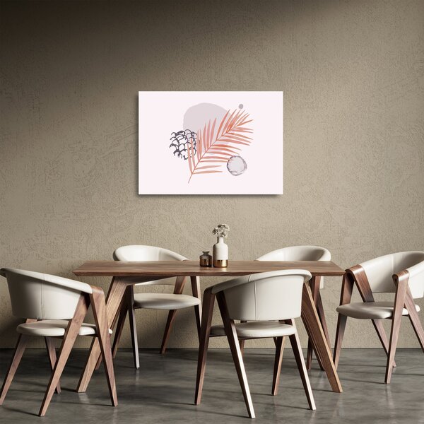 Sklenený obraz - Fialový minimalizmus N⁰3 (70x50 cm)