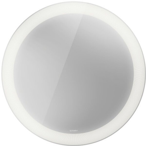 Duravit Happy D.2 Plus zrkadlo 90x90 cm okrúhly s osvetlením biela HP7481S00000100