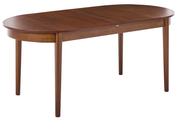 Rozkladací jedálenský stôl tmavý jaseň MDF vrchná časť 180/220 x 90 cm drevené nohy moderný štýl kuchyňa jedáleň