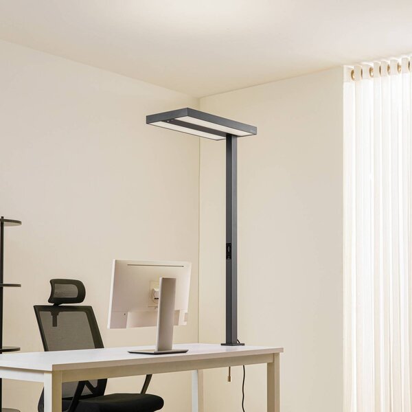 Arcchio LED kancelárska svietidlo Logan čierne, stmievateľné, senzor, Čierna, Pracovňa / Kancelária, Hliník, Moderný, Lampa s klipom/do zásuvky