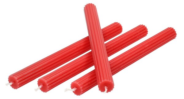 Sada knôtových sviečok Classic Red 2x25 cm