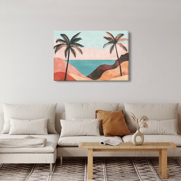 Obraz - Palmy pri mori (90x60 cm)