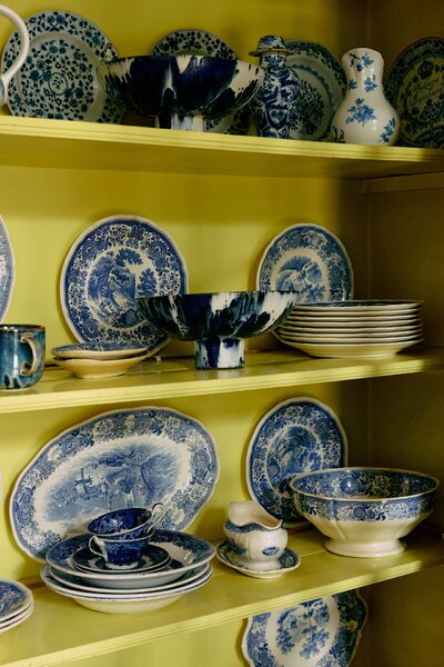 Kameninová miska na podstavci 70's Indigo Large