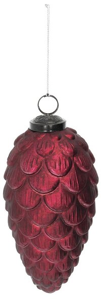 Sklenená ozdoba Pine Red 8x8x15 cm