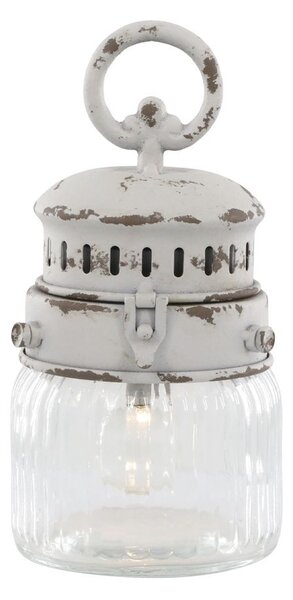 Francúzsky stajňový lampáš so žiarovkou a časovačom French Stable - Ø 11*22 cm - Chic Antique