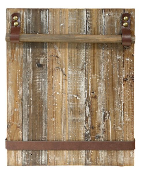 Hnedá antik drevená nástenná doska na papierovú rolku Board - 36*5*46 cm - Chic Antique