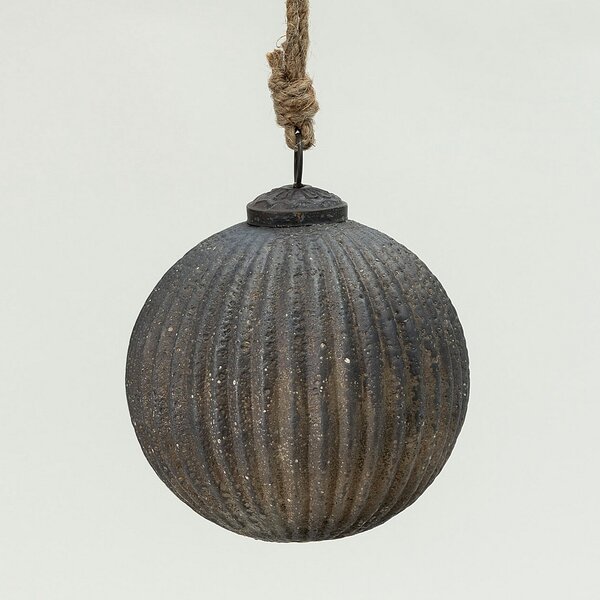 Sklenená ozdoba Rustic Black 10 cm