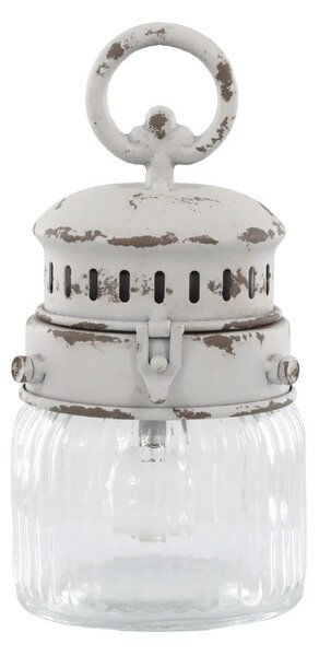 Francúzsky stajňový lampáš so žiarovkou a časovačom French Stable - Ø 11*22 cm - Chic Antique