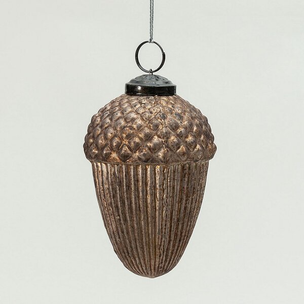Sklenená ozdoba Acorn Gold 7x7x10 cm