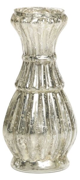 Ortuťová antik sklenená dekoračná vázička Vallia - Ø 6*13 cm - Chic Antique