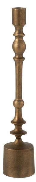 Bronzový antik kovový svietnik na úzku sviečku Neu - Ø 8*41 cm - J-Line by Jolipa