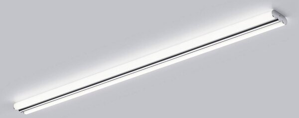 Helestra LED zrkadlo svetlo LOOM, dĺžka 120 cm, chróm, IP44, Chrómová / strieborná, Kúpeľňa, kov