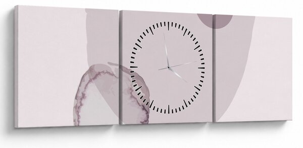 Obraz - Fialový minimalizmus N⁰2 (s hodinami) (90x30 cm)