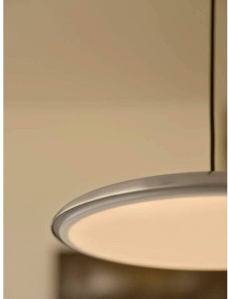 DFTP by Nordlux LED závesné svietidlo Artist, oceľová farba, Ø 40 cm, nerezová oceľ, Hliník / sivá / zinok, Obývacia izba / jedáleň, Nehrdzavejúca oceľ, Škandinávsky, Závesné svietidlo